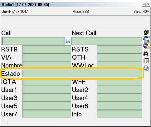 Un solo campo en la línea